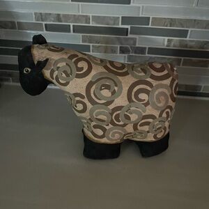 Primitive Vintage Folk Art Cloth Painted sheep Lamb